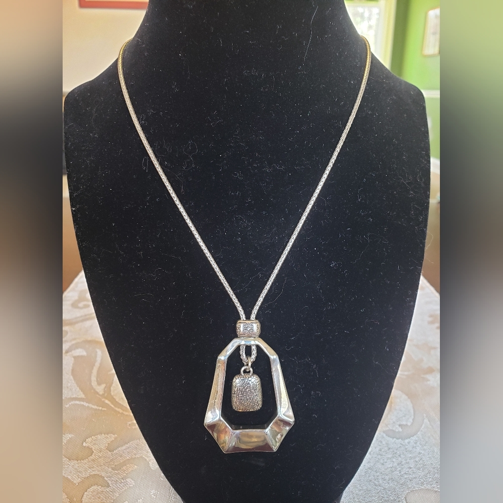 Brighton silver tone necklace with pendant